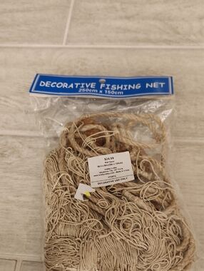 Hobby Lobby Decorative Fishing Net - Natural Tan and Cream